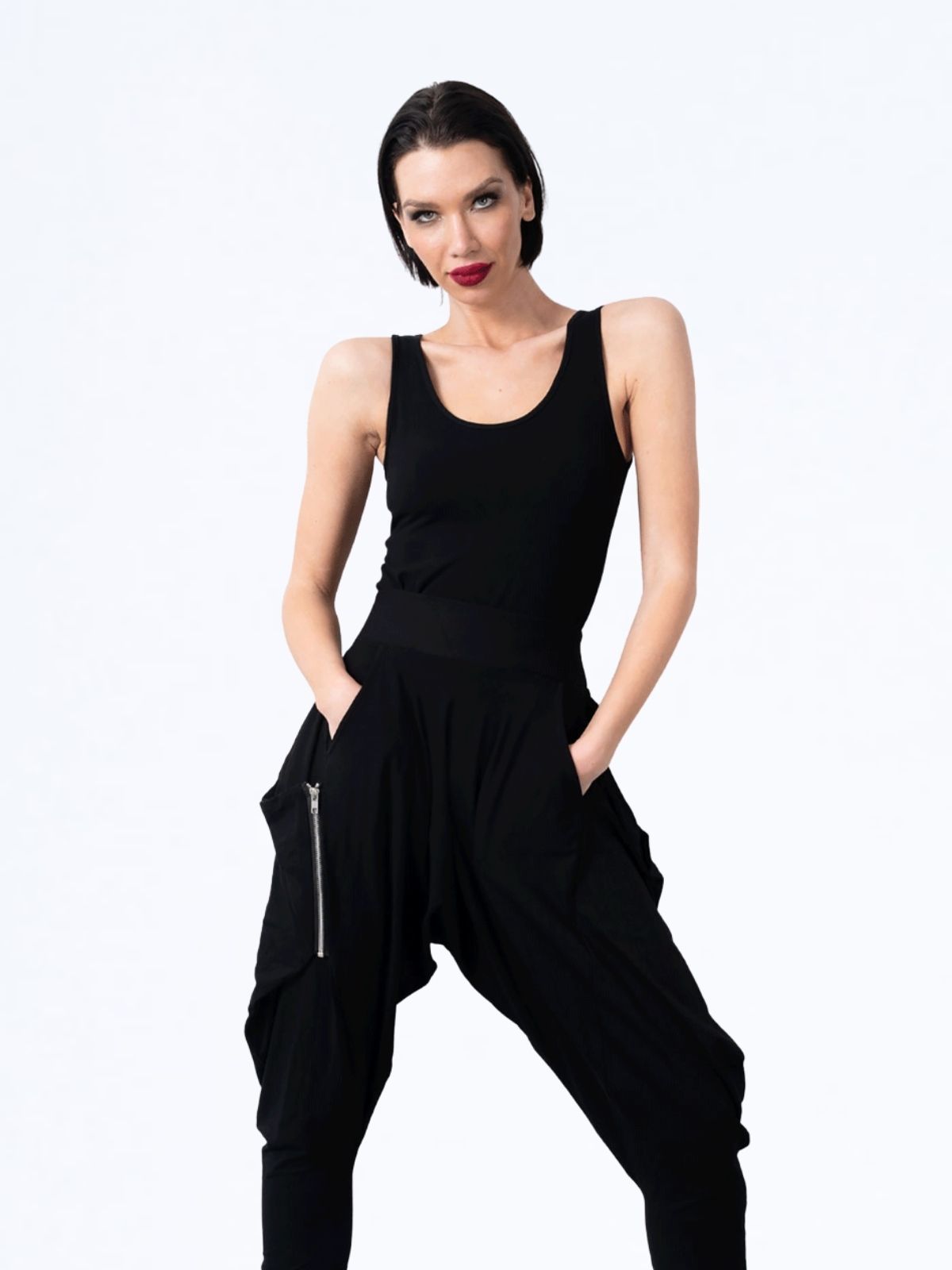 Angle Zipper Pant Black