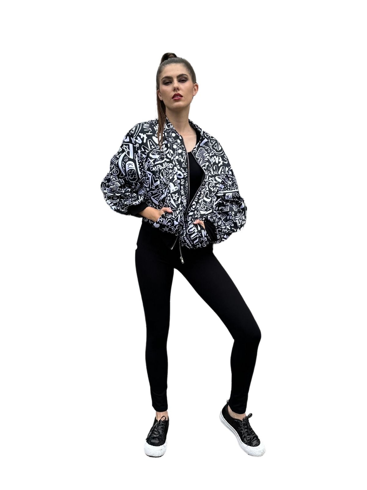 City Bomber Inspiring Karma Black Beaded