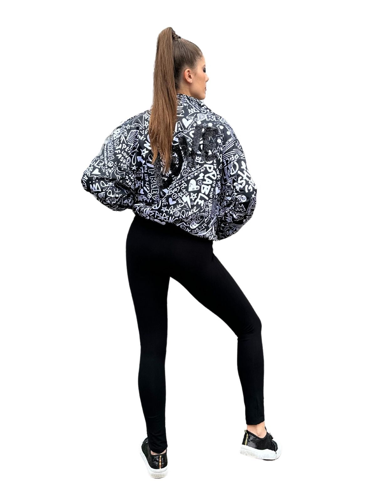 City Bomber Inspiring Karma Black Beaded
