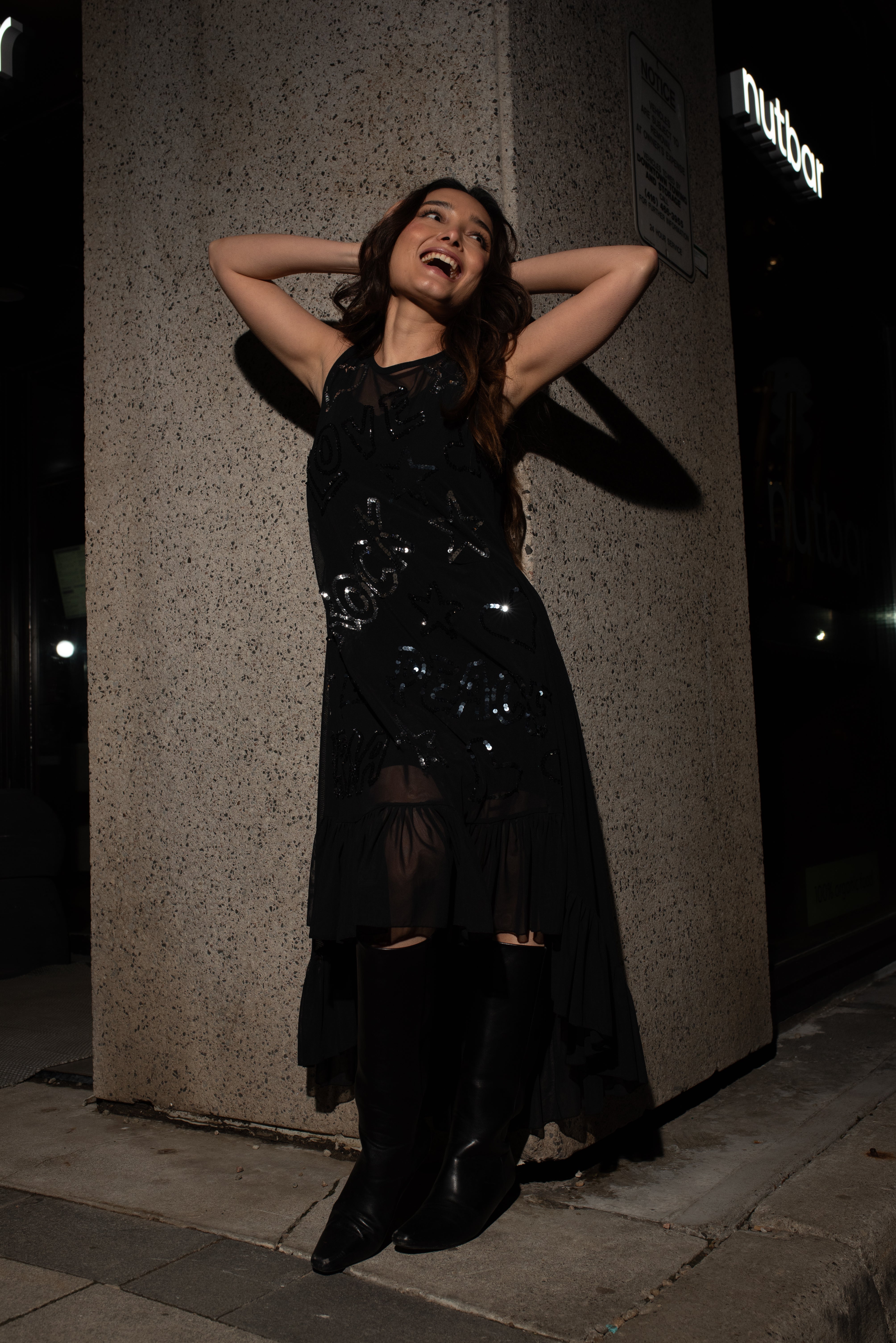 Ruffle Mesh Dress Peace Love Karma