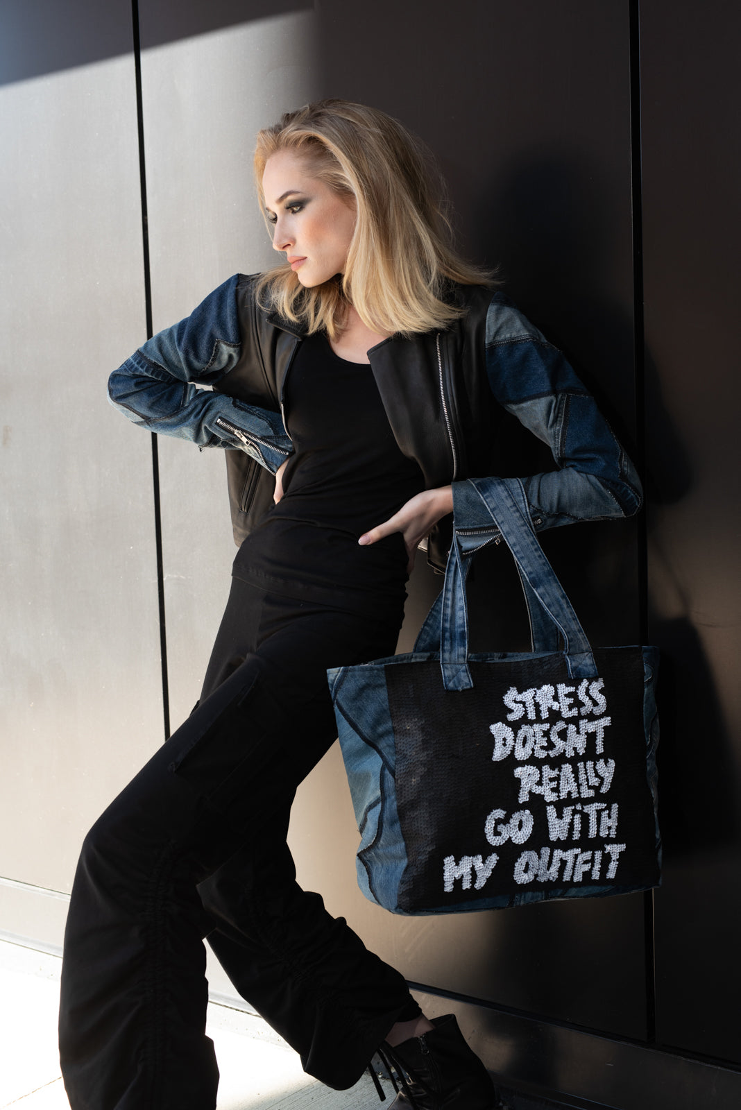 Designer Denim Bag Stress Doesn't Really