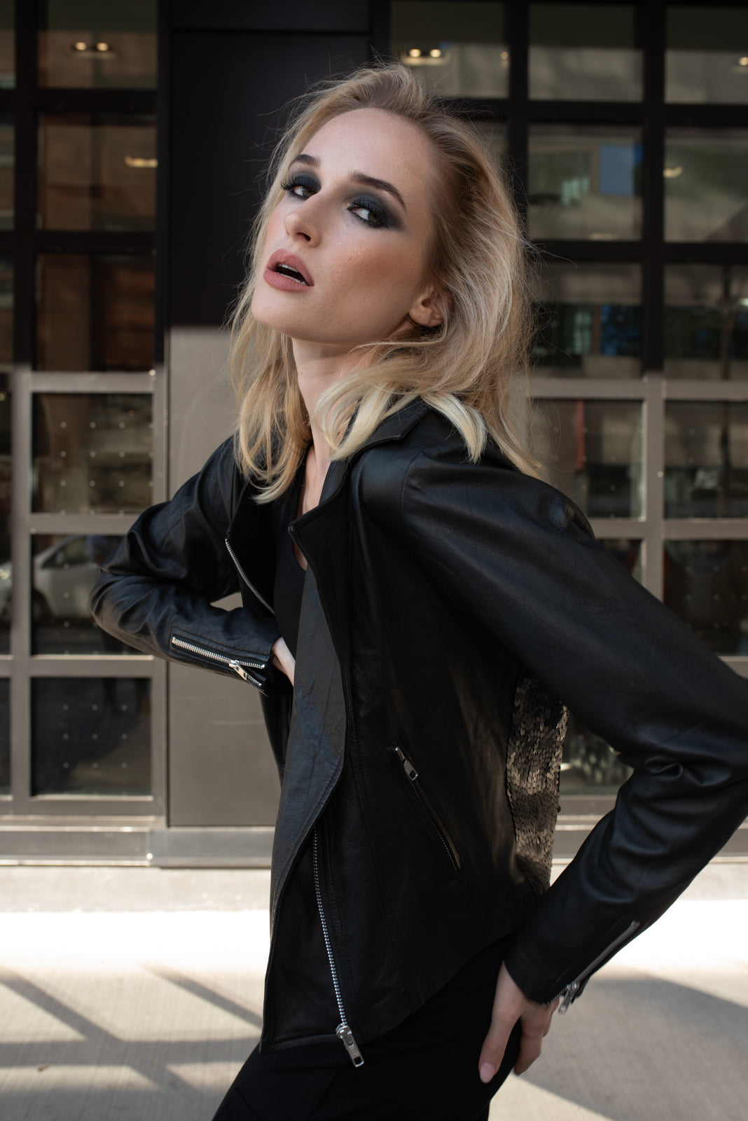 Biker Jacket Peace Studs
