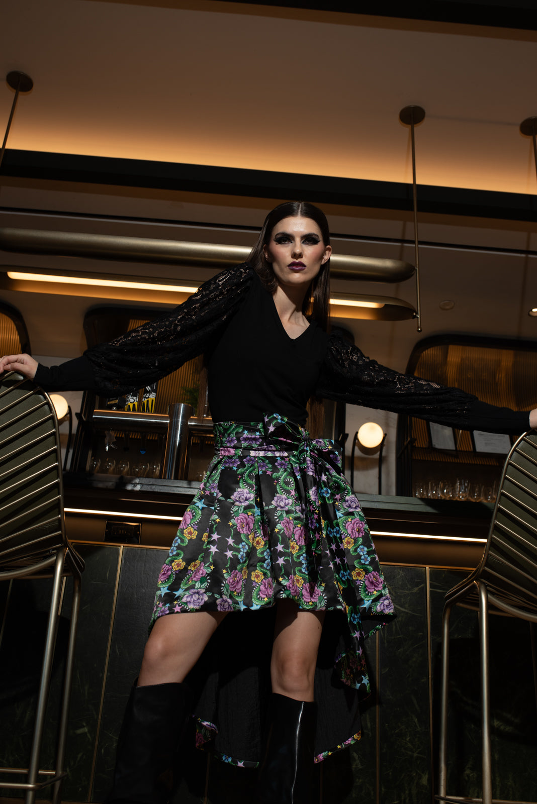 Runway Skirt Snake Black