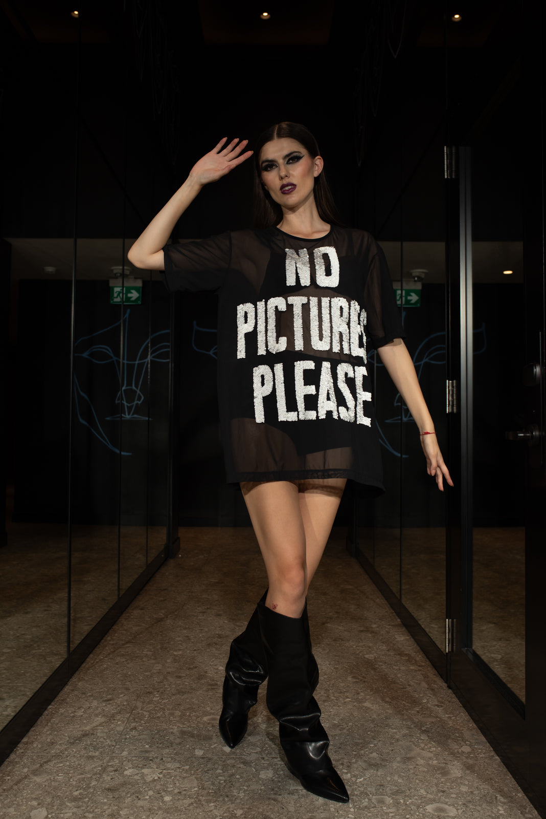 Netting T-shirt No Pictures White