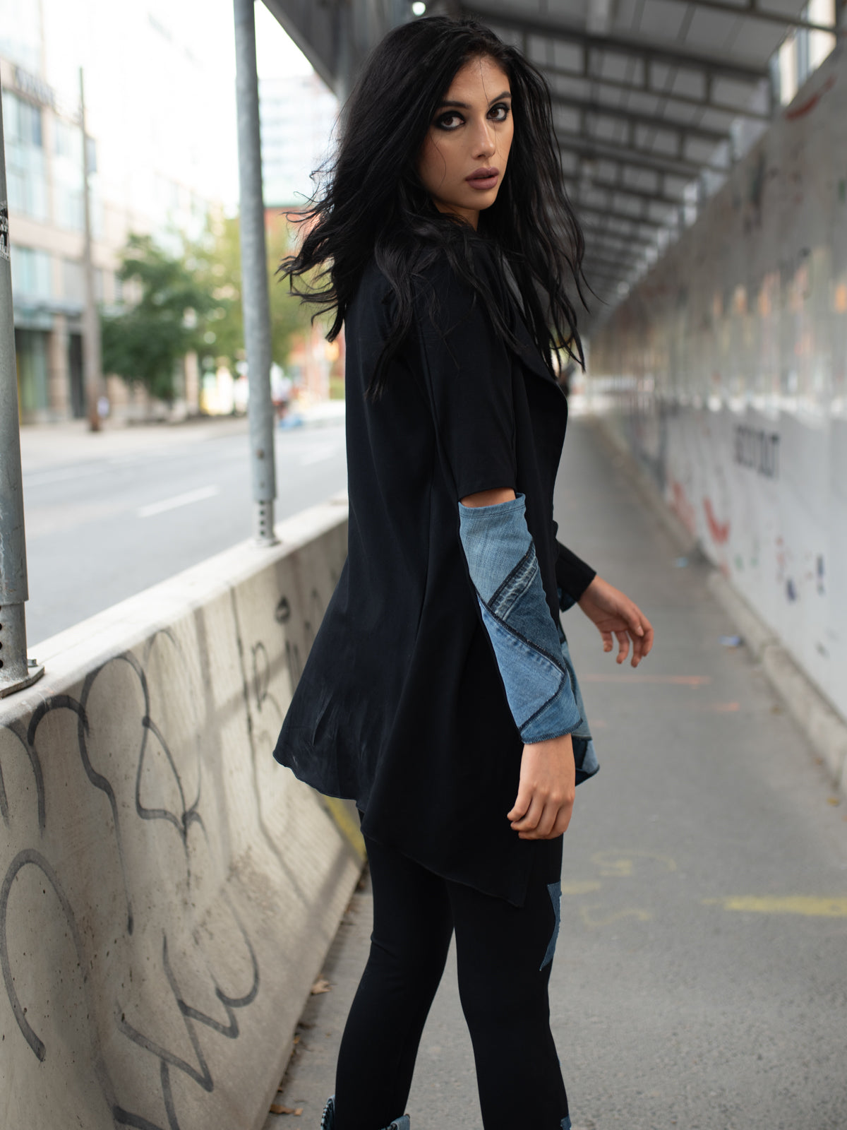 Slit Jacket Remix Denim