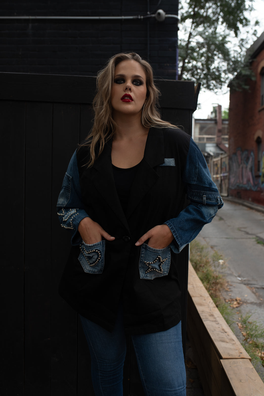 Oversized Downtown Blazer Remix Stud