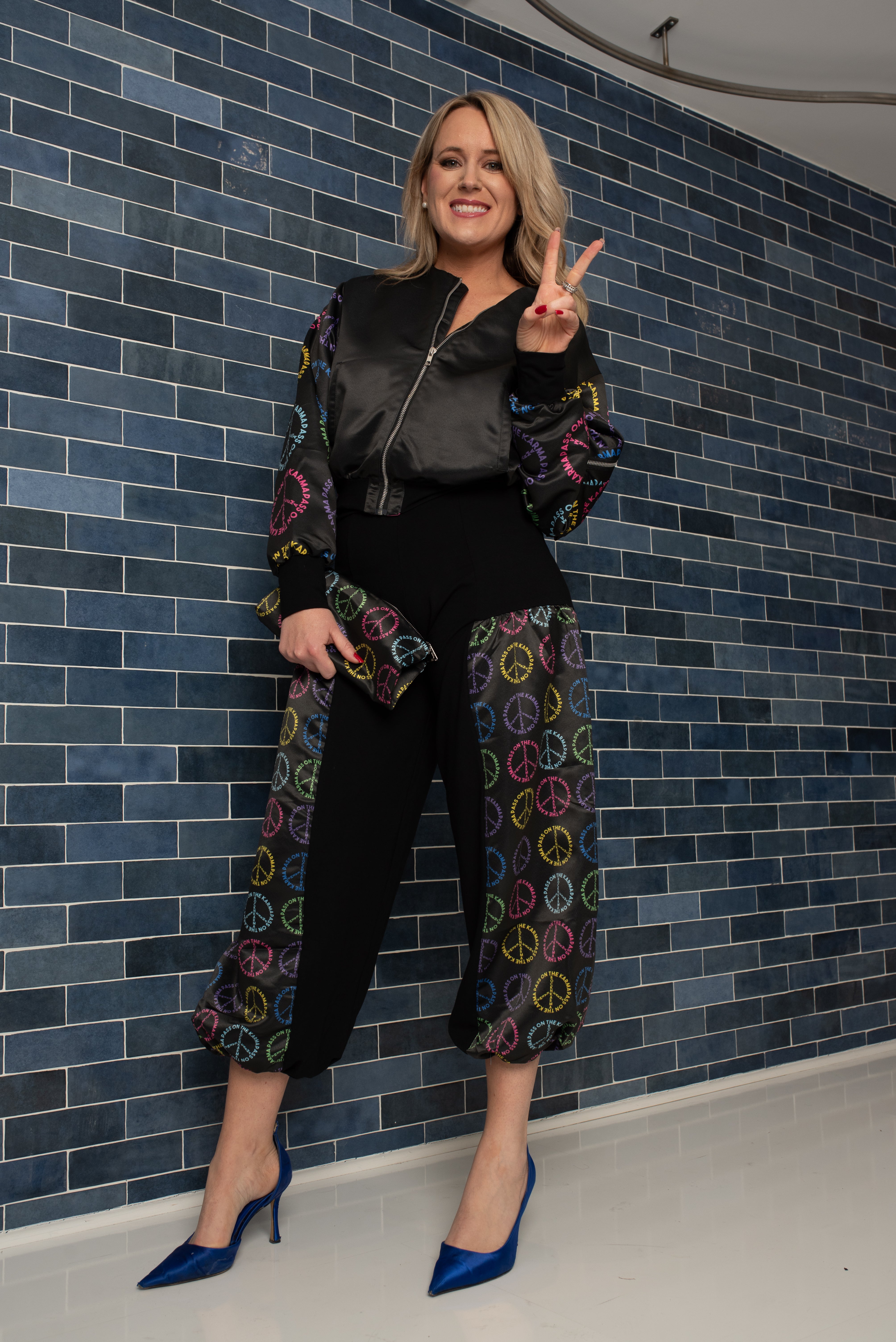 Zip Bomber Jacket Pass on The Karma Peace Denim