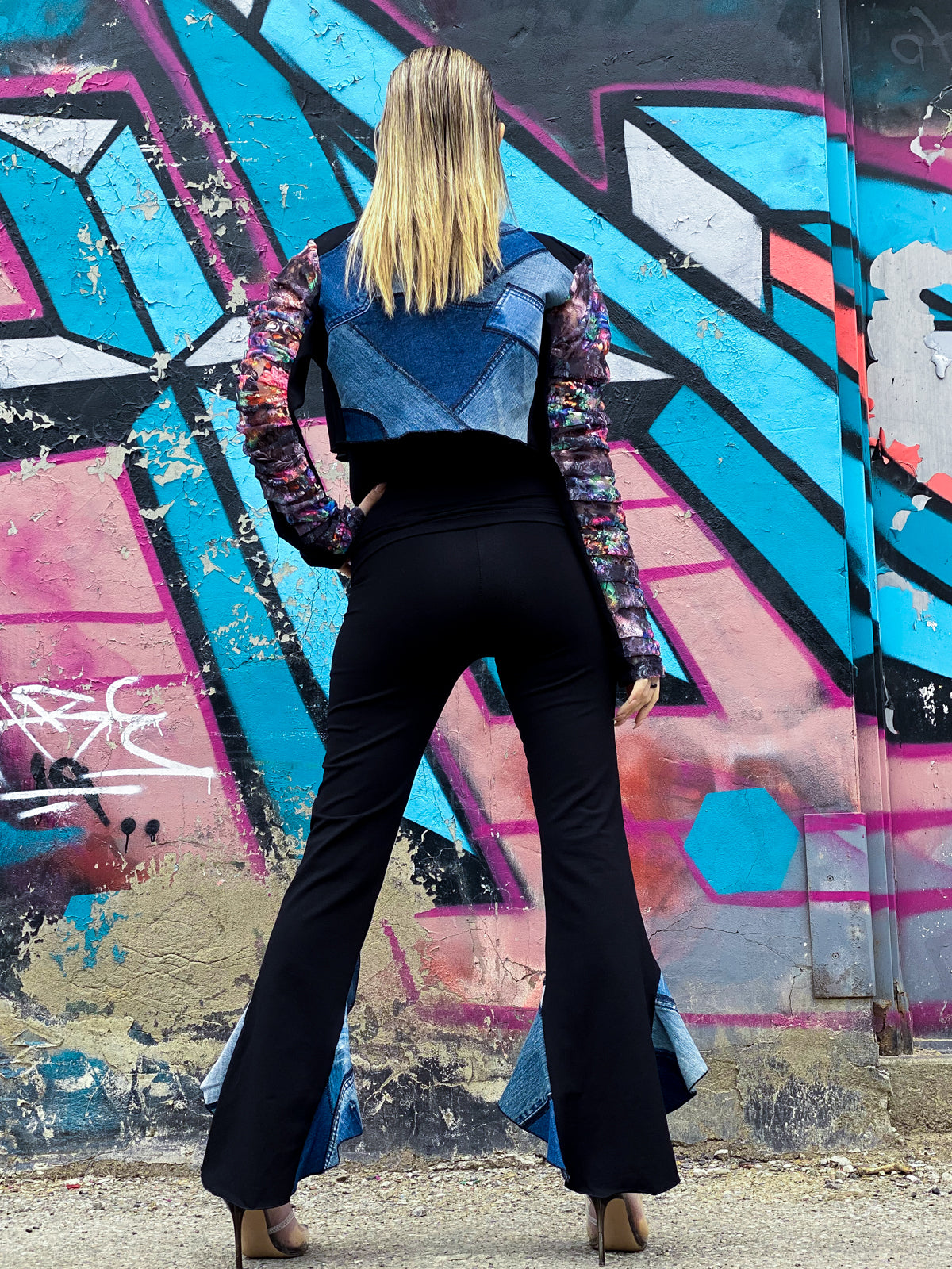 Ruffle Pant Remix Denim