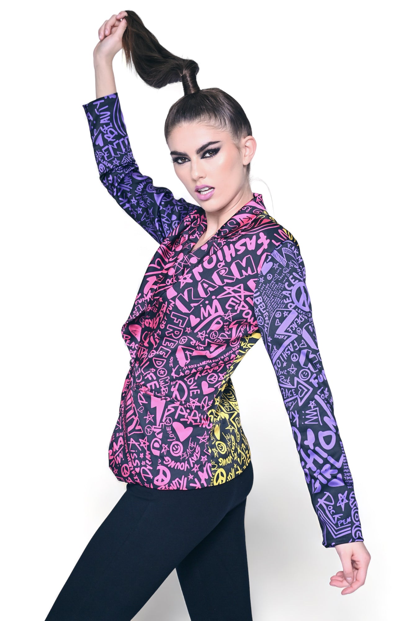 Fitted Blazer Inspiring Karma Multi