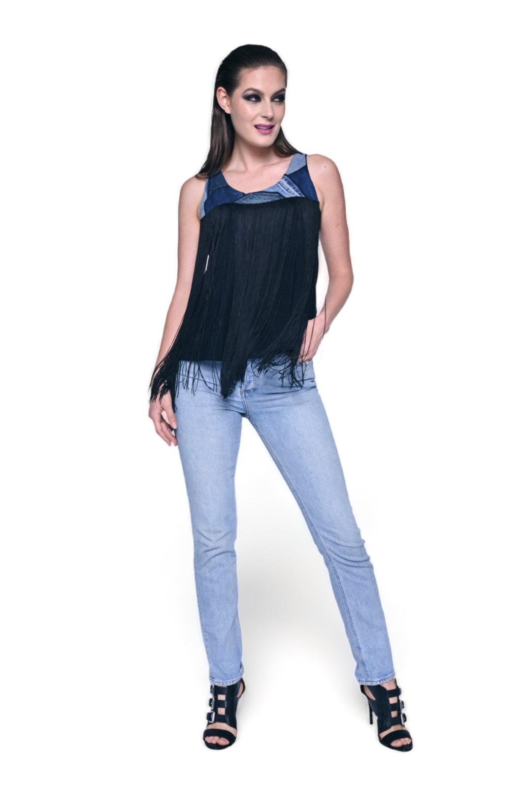 Garden Top Fringe Denim