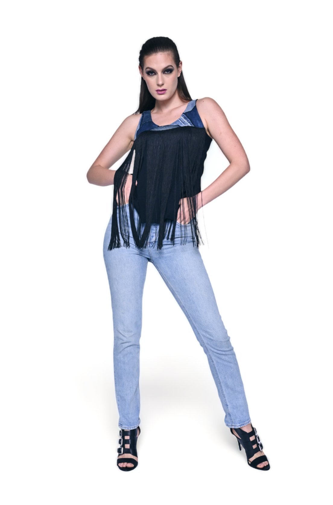 Garden Top Fringe Denim