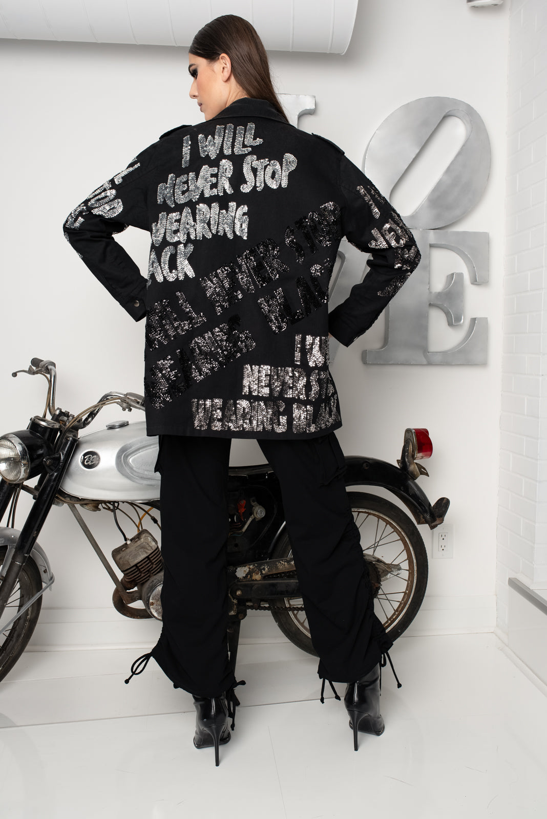 Cargo Jacket IWNSWB Black Silver
