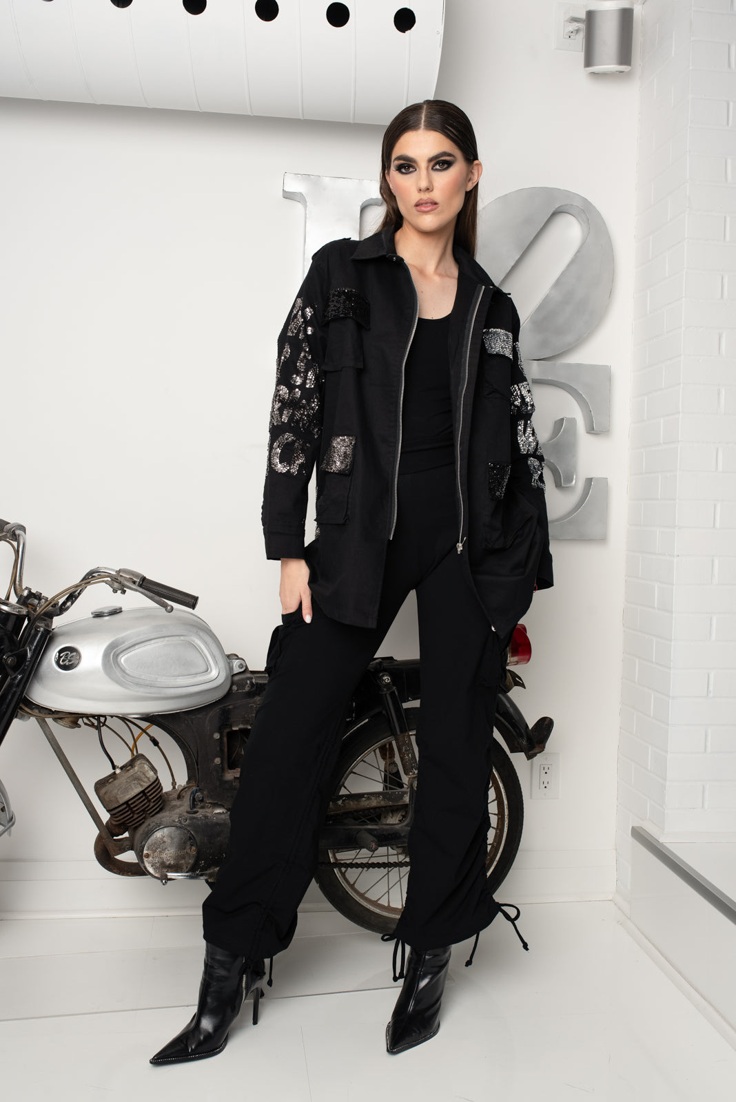 Cargo Jacket IWNSWB Black Silver
