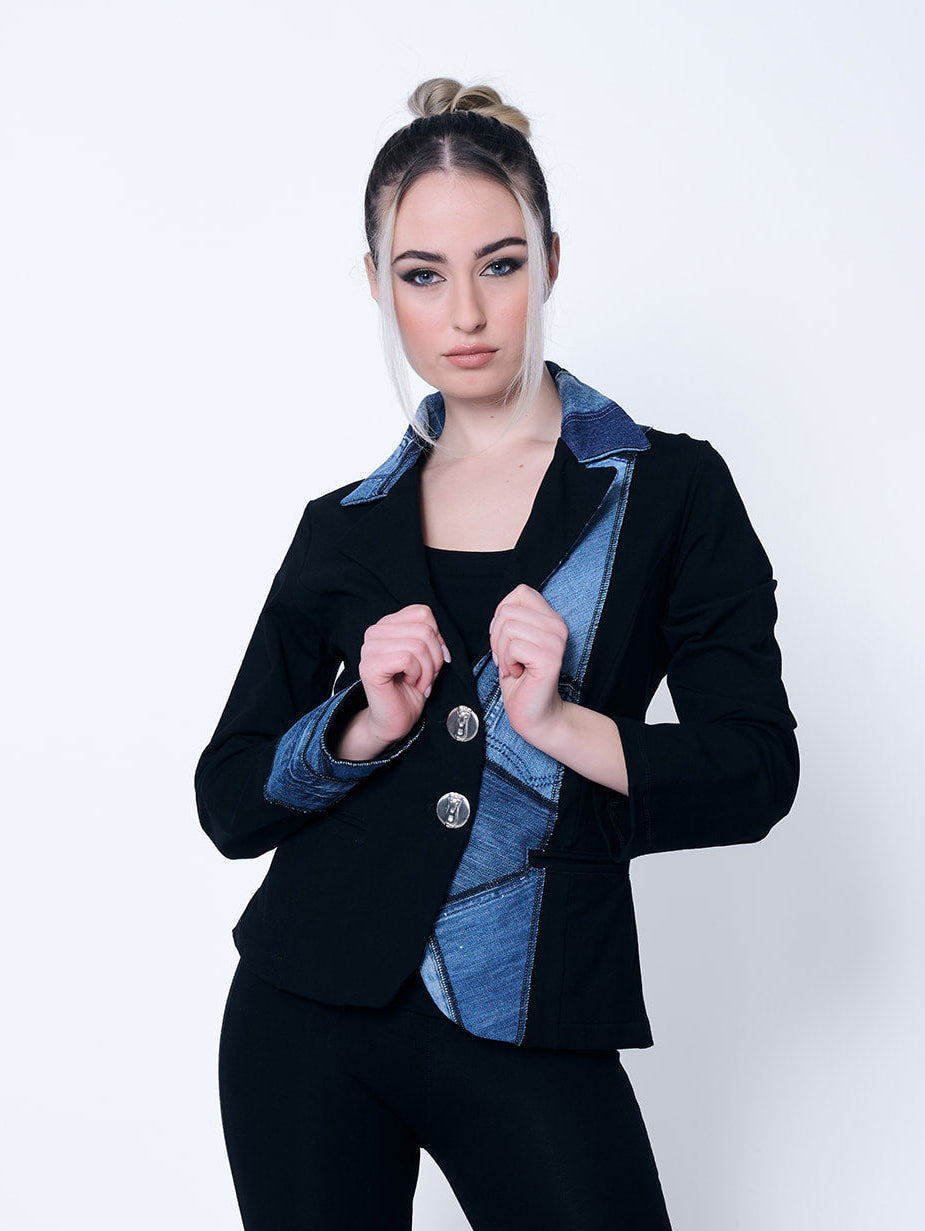 Fitted Blazer Remix Denim