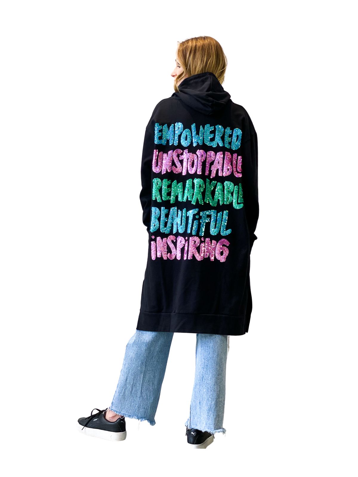 Long Hoodie Empowered Unstoppable