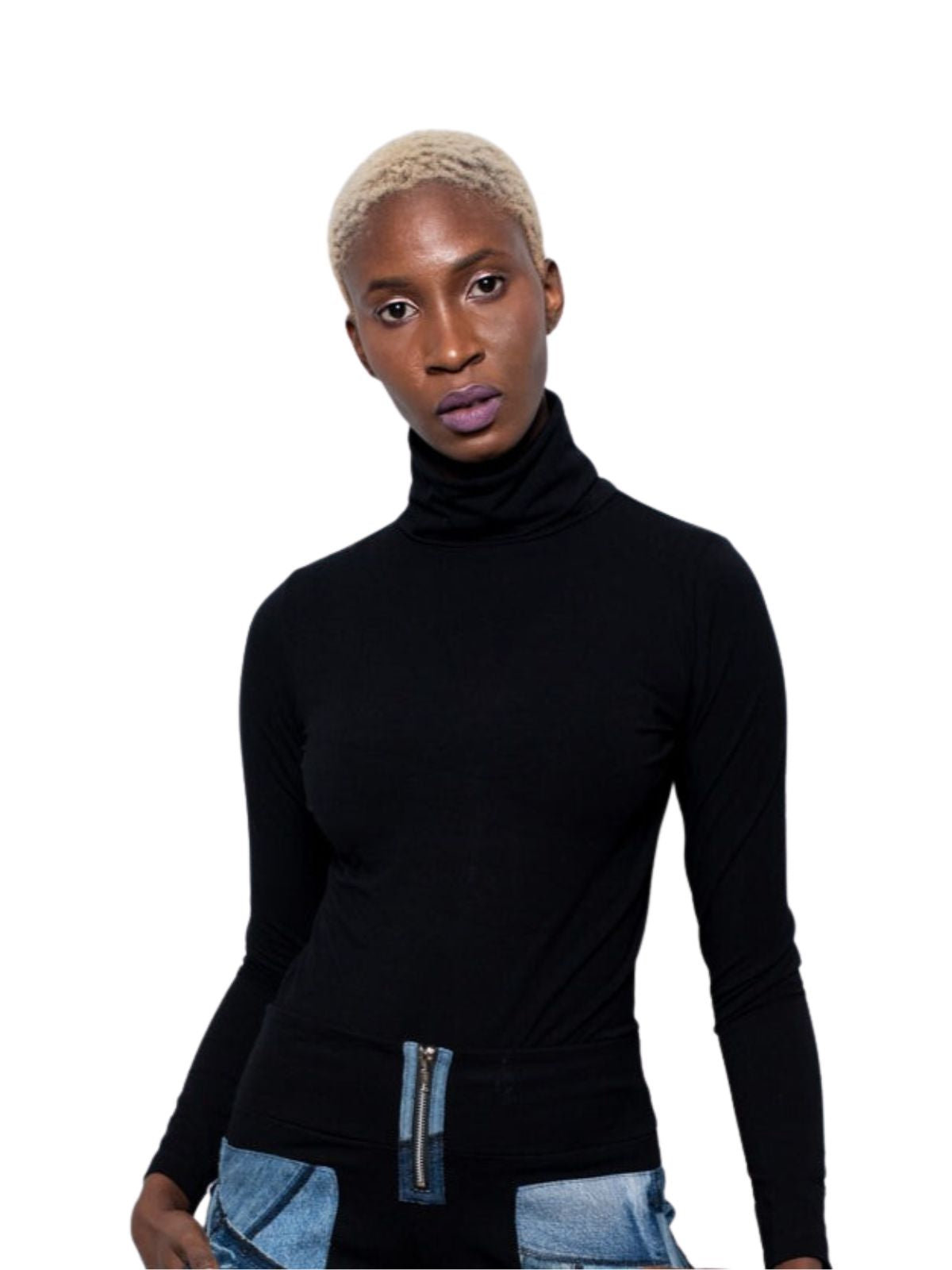 Fitted Turtleneck Black