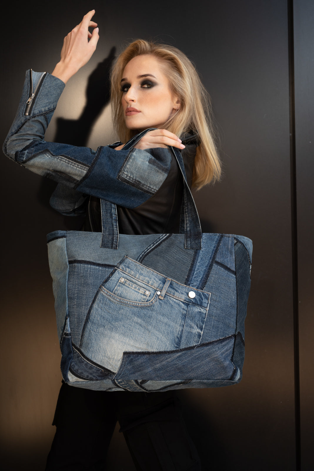 Designer Denim Bag All About The Bag Silver