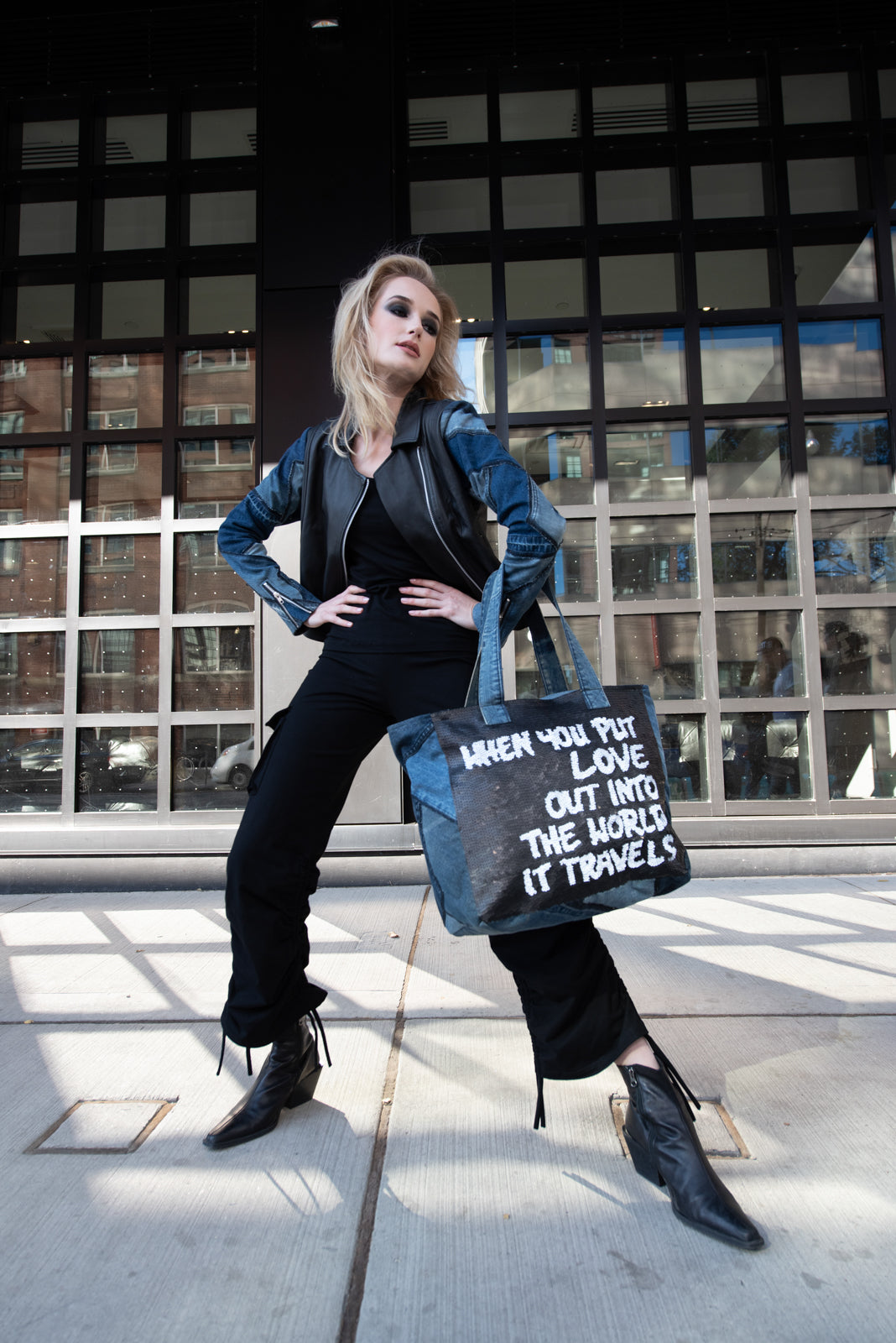 Designer Denim Bag When You Put Out Love