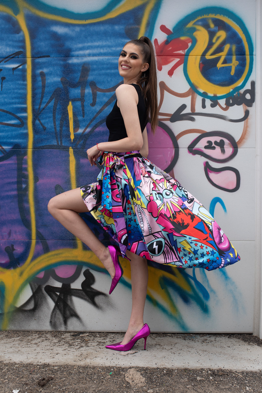 Runway Skirt Rebel Heart Multi