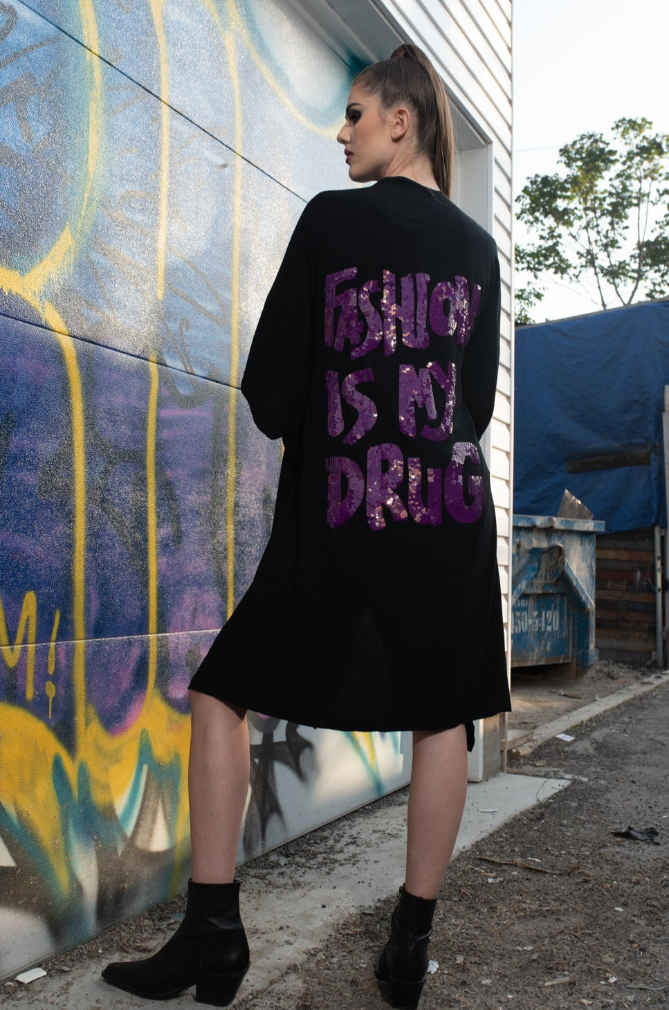 Cover Jacket Fashion is My Drug Purple