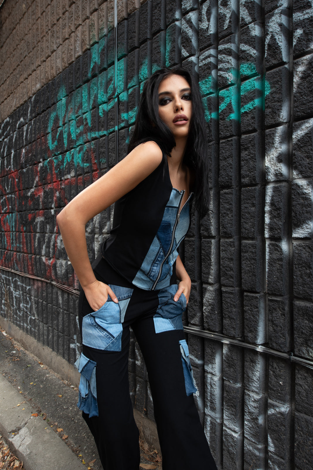 Bustier Vest Remix Denim