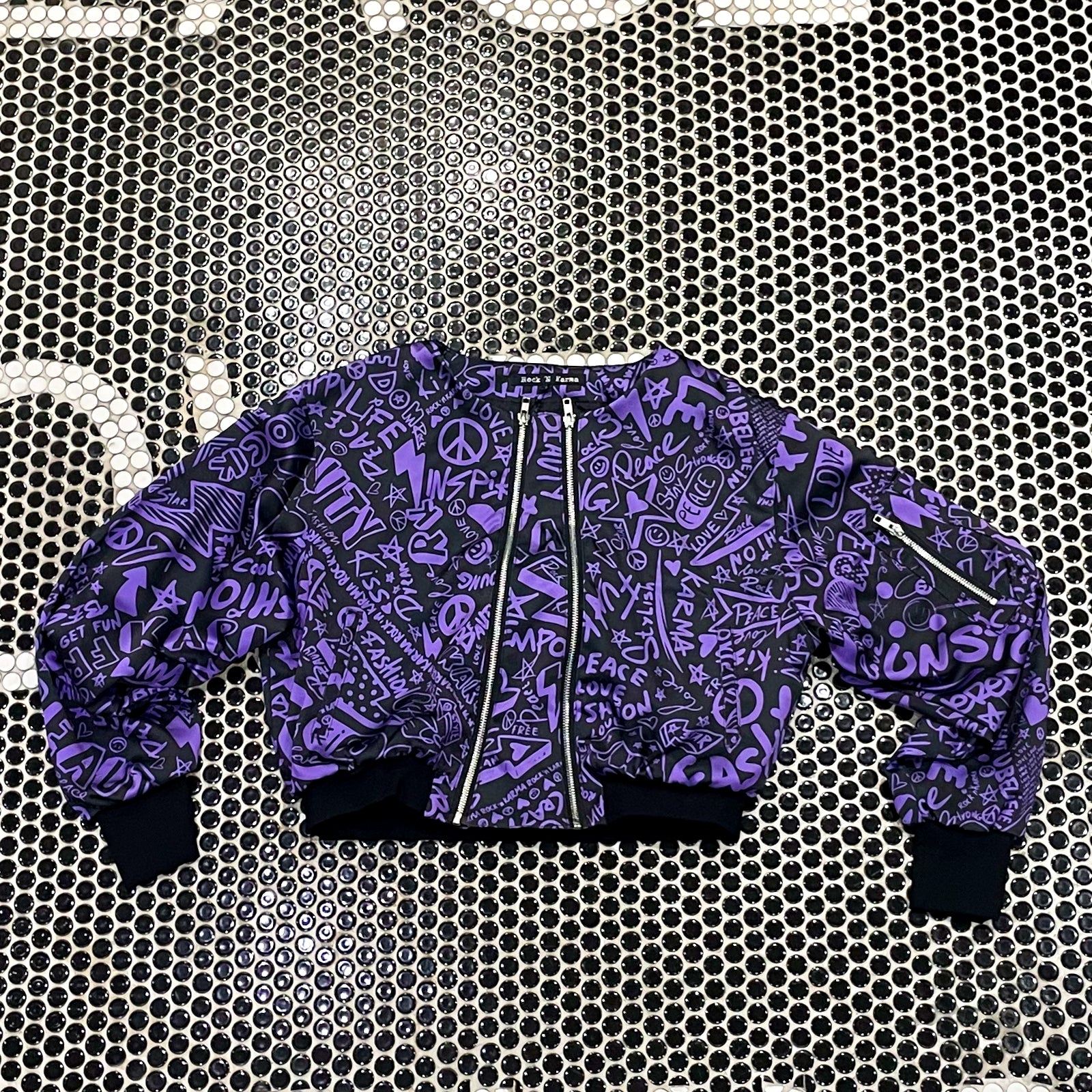 Zip Bomber Inspiring Karma Purple Fashion