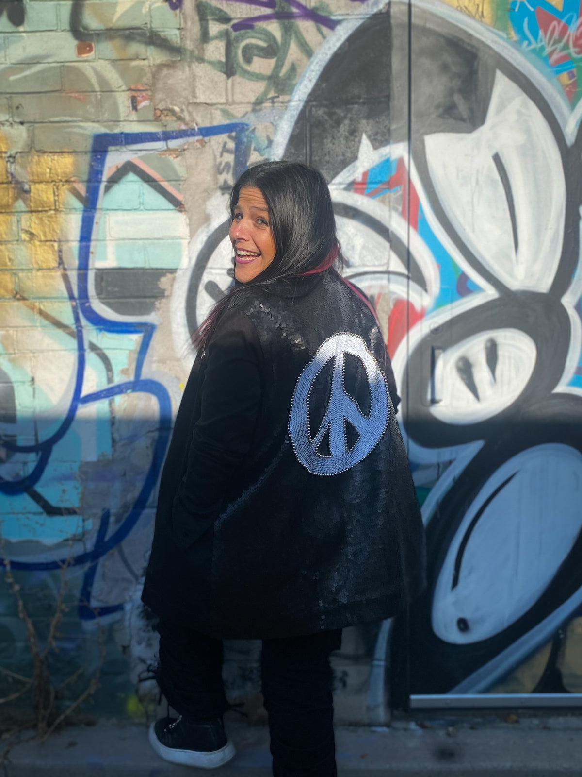 Couture Jacket Peace White Stud