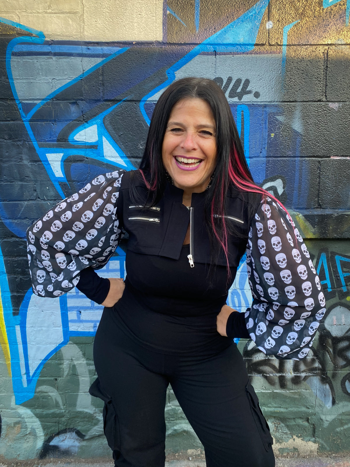 Biker Shrug Star Skull