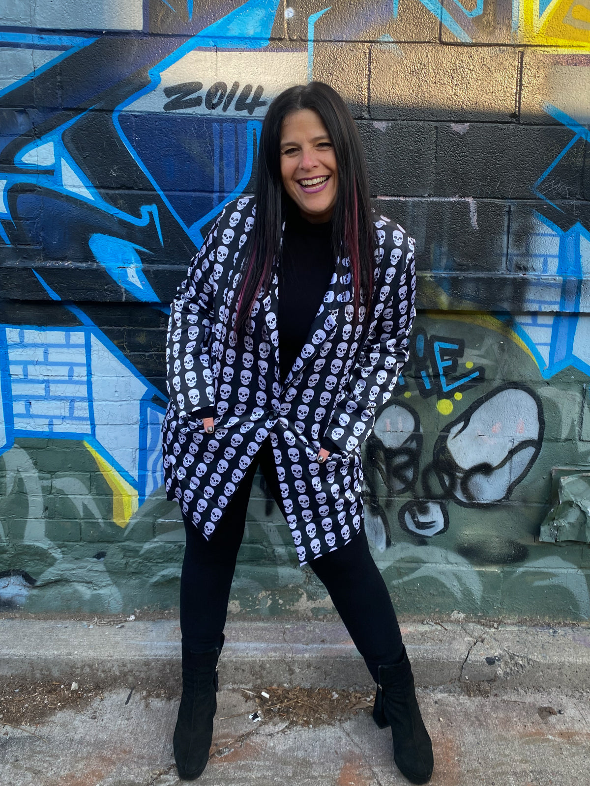 Oversized Blazer Star Skull