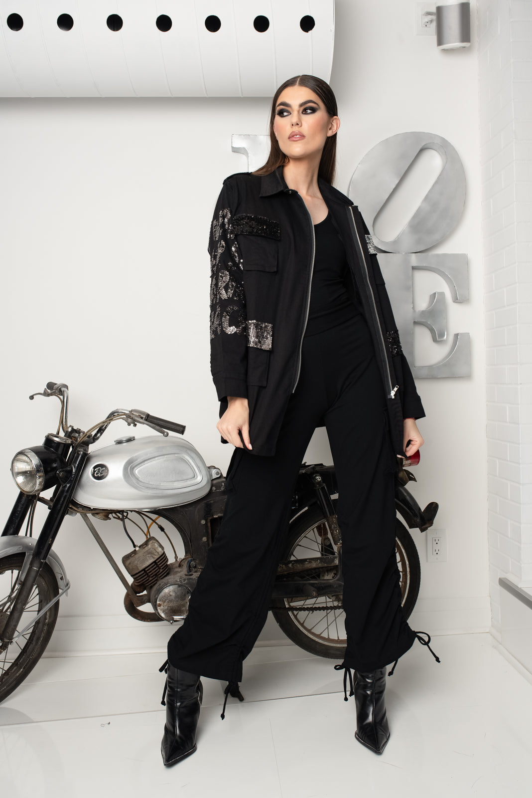Cargo Jacket IWNSWB Black Silver