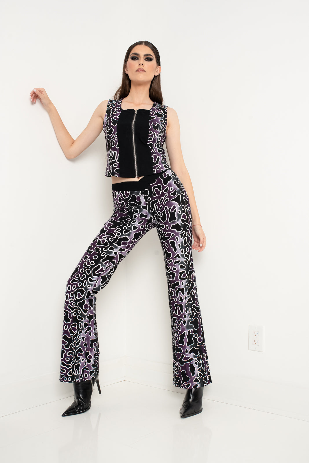 Bustier Vest Leopard Purple