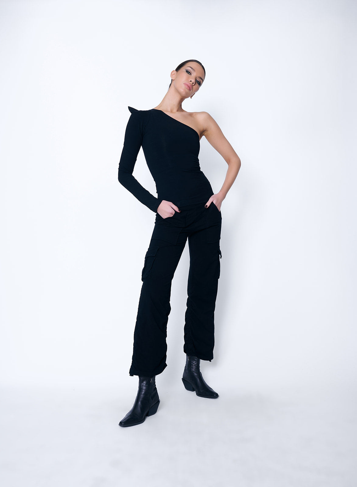 Cargo Pant Black Double Pockets