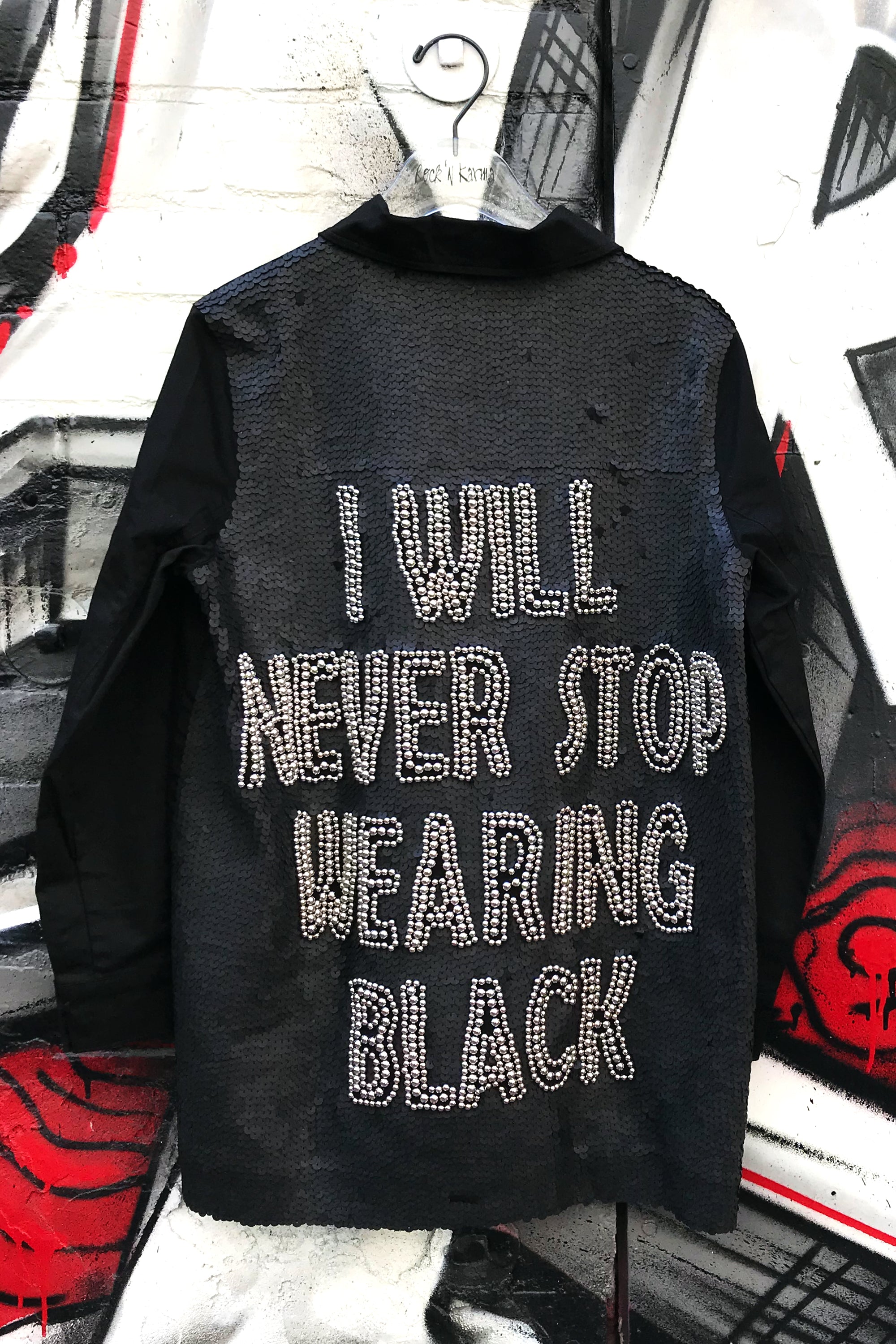 CT3041 I Will Never Stop Wearing Black Studs